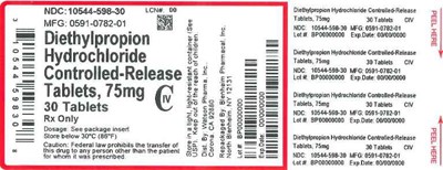 75mg 30ct (Label Diethylpropione HCl Tabs 75mg  Bpi(10544 598 30) Watson(0591 0782 01) Rev0)